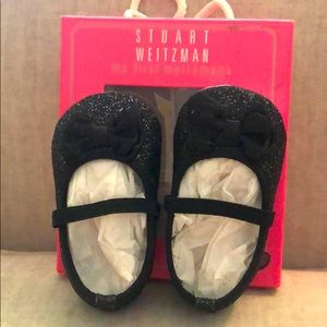 Stuart Weitzman black sparkle dress shoes